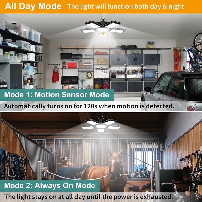 AEQ Solar Shed Light All Day Available, 267LED Solar Lights Outdoor Indoor with Motion Sensor, Remote Control, Timer, Waterproof Pendant Lights for Gazebo, Shed, Garage, Barn - Image 4